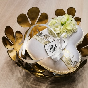 Golden Rose esküvői gyűrűpárna  - esküvő - kiegészítők - gyűrűtartó & gyűrűpárna - Meska.hu