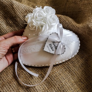 Pearl Shine gyűrűpárna esküvőre  - Meska.hu