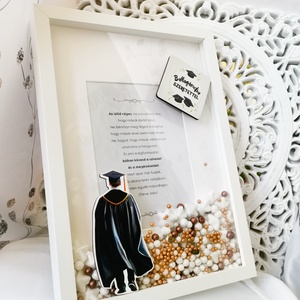 Ballagási emlék képkeret, Otthon & Életmód, Dekoráció, Kép & Falikép, Képkeret, Fotó, grafika, rajz, illusztráció, MESKA