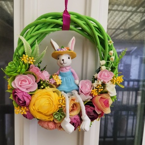 Gardener Bunny ajtókopogtató  - otthon & életmód - dekoráció - ajtó- és ablak dekoráció - ajtódísz & kopogtató - Meska.hu