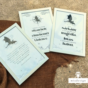 Fourth Wing, Onyx Storm plakátok - otthon & életmód - dekoráció - fali és függő dekoráció - falra akasztható dekor - Meska.hu