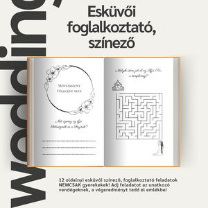 Esküvői foglalkoztató, és színező - nemcsak gyerekeknek! - otthon & életmód - papír, írószer - színező - Meska.hu