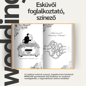Esküvői foglalkoztató, és színező - nemcsak gyerekeknek!, Otthon & Életmód, Papír, írószer, Színező, Fotó, grafika, rajz, illusztráció, MESKA