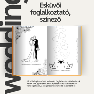 Esküvői foglalkoztató, és színező - nemcsak gyerekeknek! - otthon & életmód - papír, írószer - színező - Meska.hu