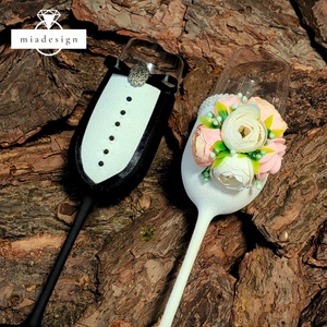 Festett esküvői pezsgőspohár szett - esküvő - emlék & ajándék - nászajándék - esküvői pohár, pohárszett - Meska.hu