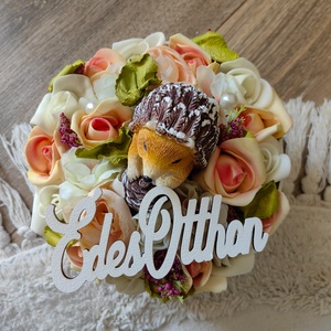 Sünis őszi asztali dísz - esküvő - dekoráció - asztaldísz - Meska.hu