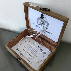 Dióbarna esküvői pénzátadó box - esküvő - emlék & ajándék - nászajándék - esküvői pénzátadó doboz - Meska.hu