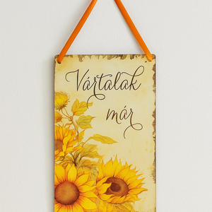 Vártalak már akasztós fali tábla, Otthon & Életmód, Dekoráció, Kép & Falikép, Táblakép, Festett tárgyak, MESKA