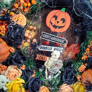 Halloweeni kézműves ajtókopogtató  - otthon & életmód - dekoráció - ajtó- és ablak dekoráció - ajtódísz & kopogtató - Meska.hu