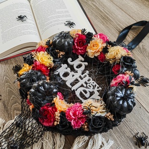 Halloweeni kézműves ajtókopogtató  - otthon & életmód - dekoráció - ajtó- és ablak dekoráció - ajtódísz & kopogtató - Meska.hu