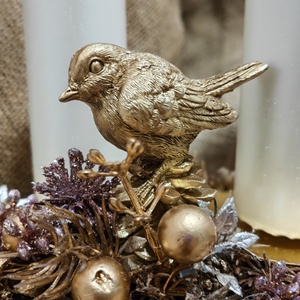 Fahasábra ültetett adventi koszorú - karácsony - adventi díszek - adventi asztaldísz - Meska.hu