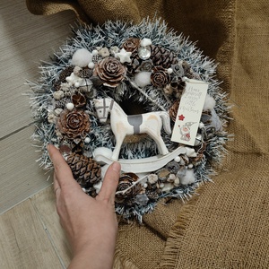 Hintalovacskás karácsonyi ajtókopogtató  - otthon & életmód - dekoráció - ajtó- és ablak dekoráció - ajtódísz & kopogtató - Meska.hu