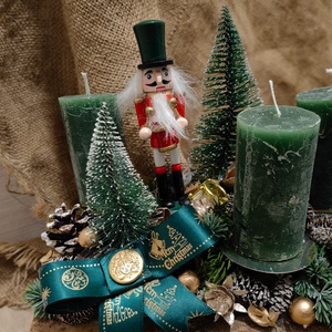 Fahasábra ültetett adventi koszorú - karácsony - adventi díszek - adventi asztaldísz - Meska.hu