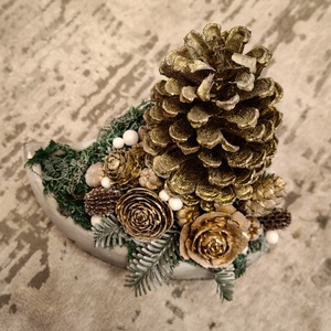 Őszi/Téli sírdísz - otthon & életmód - vallás - temetkezési tárgy - sírdísz, kegyeleti dísz - Meska.hu