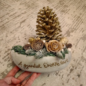 Őszi/Téli sírdísz, Otthon & Életmód, Vallás, Temetkezési tárgy, Sírdísz, kegyeleti dísz, , MESKA