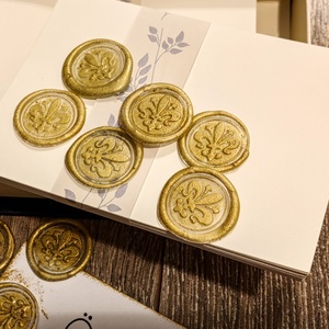 Levél, vagy meghívó pecsét (viaszpecsét)  - esküvő - meghívó & kártya - esküvői pecsét, bélyegző - esküvői viasz pecsét - Meska.hu