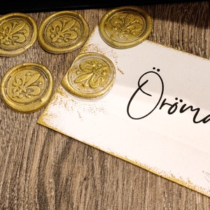 Levél, vagy meghívó pecsét (viaszpecsét)  - esküvő - meghívó & kártya - esküvői pecsét, bélyegző - esküvői viasz pecsét - Meska.hu