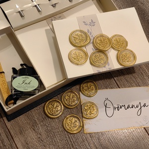 Levél, vagy meghívó pecsét (viaszpecsét)  - esküvő - meghívó & kártya - esküvői pecsét, bélyegző - esküvői viasz pecsét - Meska.hu