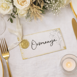 Golden Vintage ültetőkártya - esküvő - meghívó & kártya - ültetési rend - Meska.hu