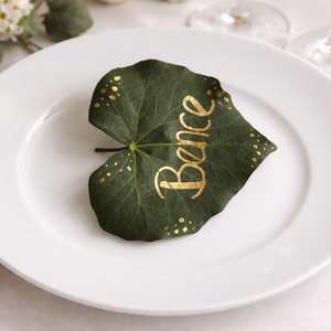 Esküvői ültető borostyán levéllel, Esküvő, Meghívó & Kártya, Ültetési rend, Festett tárgyak, Fotó, grafika, rajz, illusztráció, MESKA