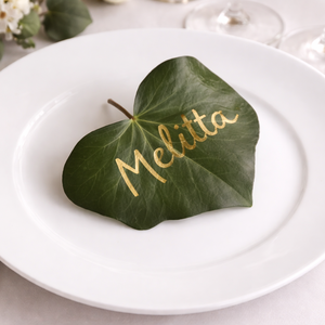 Esküvői ültető borostyán levéllel - esküvő - meghívó & kártya - ültetési rend - Meska.hu