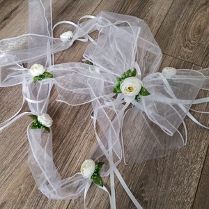 Organza autódísz - esküvő - dekoráció - helyszíni dekor - Meska.hu