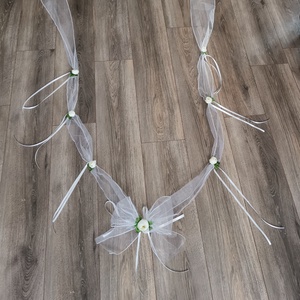 Organza autódísz - esküvő - dekoráció - helyszíni dekor - Meska.hu