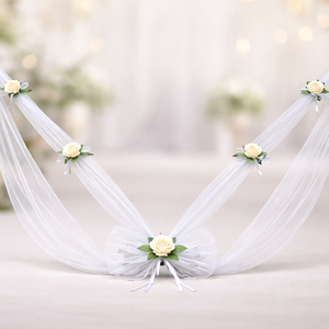 Esküvői autódísz - esküvő - dekoráció - helyszíni dekor - Meska.hu