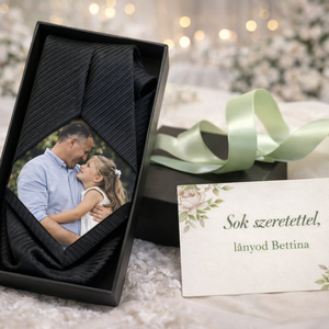 Örömapa/tanú köszönő nyakkendő egyedi grafikával - esküvő - emlék & ajándék - köszönőajándék - Meska.hu