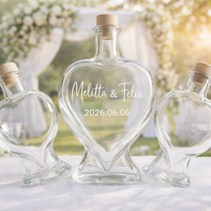 Homokkiöntő szett szív alakú üvegekkel, Esküvő, Esküvői szett, Mindenmás, Virágkötés, MESKA