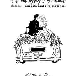 Pénzátadó képkeret - esküvő - emlék & ajándék - nászajándék - esküvői pénzátadó képkeret - Meska.hu