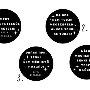 Egyedi feliratos édesapa/örömapa köszöntő ajándék - esküvő - emlék & ajándék - szülőköszöntő ajándék - Meska.hu