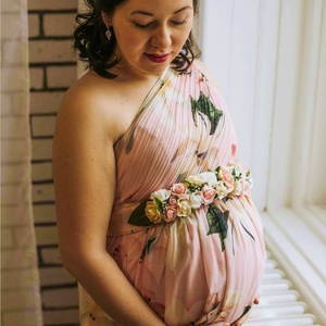 Virágos öv babafotózáshoz - baba - mama - babafotózás - babafotózási kellékek - Meska.hu