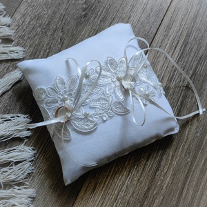 Champagne esküvői gyűrűpárna  - esküvő - kiegészítők - gyűrűtartó & gyűrűpárna - Meska.hu