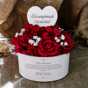 Mini virágbox - Red Riding Hood  - esküvő - emlék & ajándék - szülőköszöntő ajándék - Meska.hu