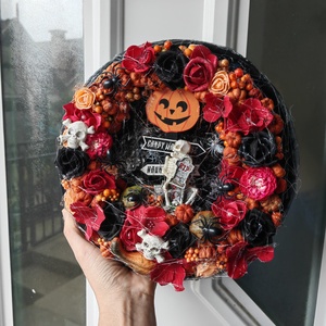 Halloweeni kézműves ajtókopogtató  - Meska.hu