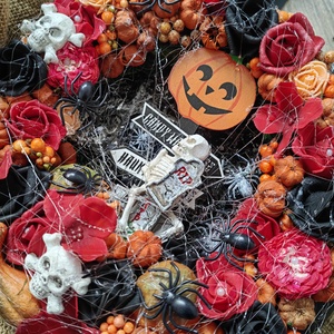 Halloweeni kézműves ajtókopogtató  - otthon & életmód - dekoráció - halloween - halloweeni ajtódíszek és ablakdíszek - Meska.hu