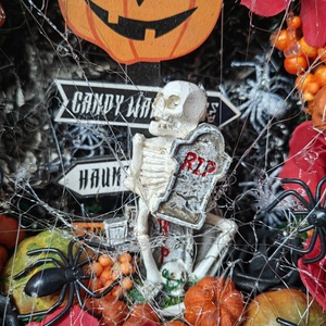 Halloweeni kézműves ajtókopogtató  - otthon & életmód - dekoráció - halloween - halloweeni ajtódíszek és ablakdíszek - Meska.hu