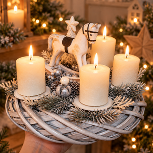 Hintalovas adventi asztali dísz - Meska.hu