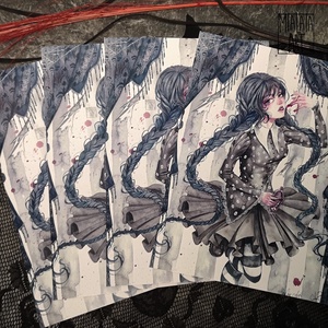 Wednesday Addams Fanart Print - művészet - festmény - akvarell - Meska.hu
