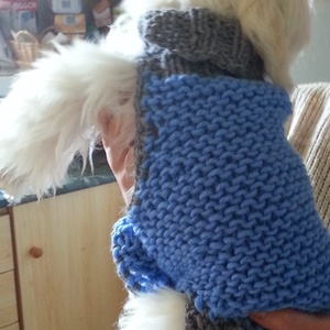 bélelt, kézzel kötött kutyaruha -  - Meska.hu