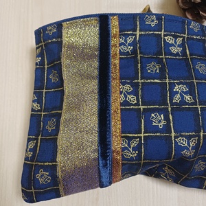 Sötétkék-arany karácsonyi nesszeszer - táska & tok - neszesszer - Meska.hu