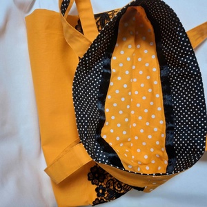 Őszi textilszatyor halloweeni hangulatban - táska & tok - bevásárlás & shopper táska - shopper, textiltáska, szatyor - Meska.hu