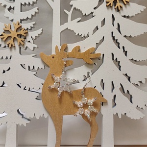 Csillogó hópehely fülbevaló , Ékszer, Fülbevaló, Lógó fülbevaló, , MESKA