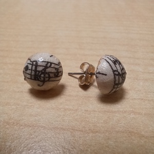 Kottás pötty fülbevaló , Ékszer, Fülbevaló, Pötty fülbevaló, Ékszerkészítés, Decoupage, transzfer és szalvétatechnika, MESKA