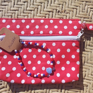 Piros pöttyös mini neszesszer  - táska & tok - neszesszer - Meska.hu