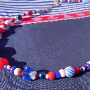 Tengerész mintás nyaklánc - ékszer - nyaklánc - gyöngyös nyaklánc - Meska.hu