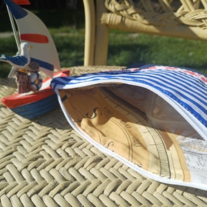 Tengerész mintás csíkos neszesszer - táska & tok - neszesszer - Meska.hu