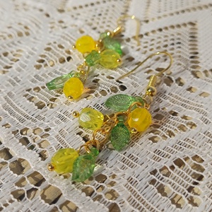 Citromos limonádé fülbevaló  - ékszer - fülbevaló - lógó fülbevaló - Meska.hu