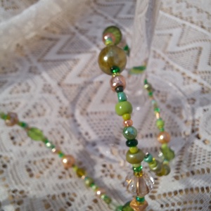 Zöld-arany memória karkötő  - ékszer - karkötő - memóriadrótos karkötő - Meska.hu